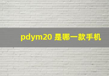 pdym20 是哪一款手机